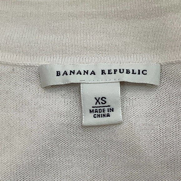 Silk Cashmere Blend Banana Republic Ivory Cardigan Sweater XS - Picture 5 of 6